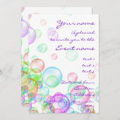 シャボン 招待状 (正面/裏面)