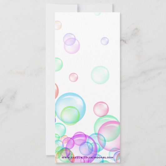 シャボン 招待状 (裏面)