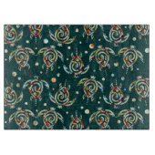 シャマニック海亀パターン+あなたのバックグラー色 カッティングボード (正面)