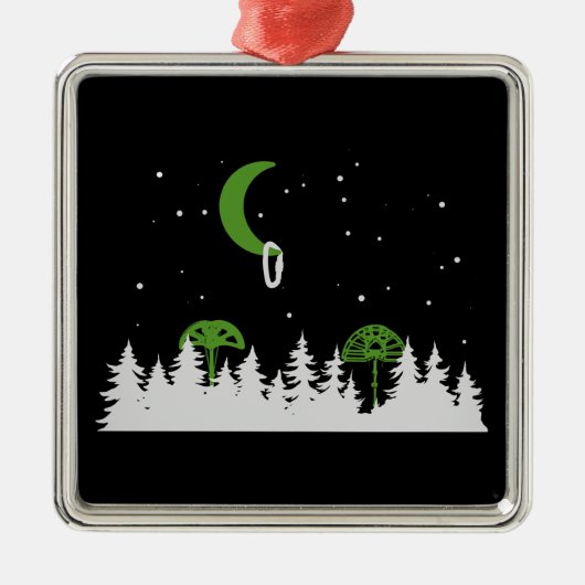 シャマロートカムの外に登る メタルオーナメント (正面)