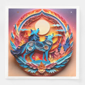 シャマンとオオカミは、この3Dモーメントで捕らえられる (正面)