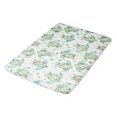 シャマンシーウミガメのシームレスパターン+あなたのバック。 バスマット (アングル)