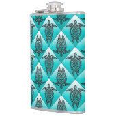 シャマンシーウミガメのパターン – シアン フラスク (左)