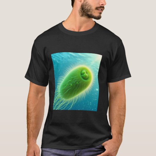 シャミドモナス 緑藻 Tシャツ (正面)