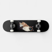 シャミーキャットアートエレクトリックブルーアイド猫好き スケートボード (横)