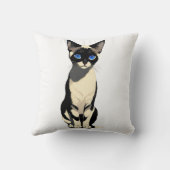 シャミーキャットアートブルーアイド猫好き クッション (裏面)