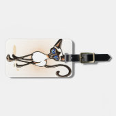 シャミーシールポイントクロスウォークオフリーシュアート™ ラゲッジタグ (正面横)