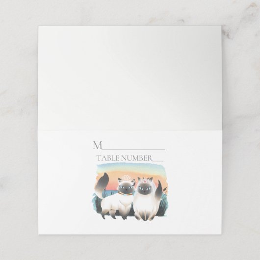 シャミーネキャットレズビアンゲイツブライド結婚カワイズ プレイスカード (外部開封)