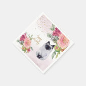 シャミーネコイラストレーションハッピーバースデーガールパーティー スタンダードカクテルナプキン (角)