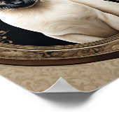 シャミーネコポートレート エレガント ポスター (角)