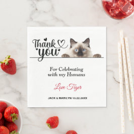 シャミーピーキングキャット紙ナプキンス スタンダードランチョンナプキン