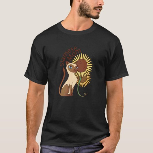 シャミーママ猫ひまわりママ Tシャツ (正面)