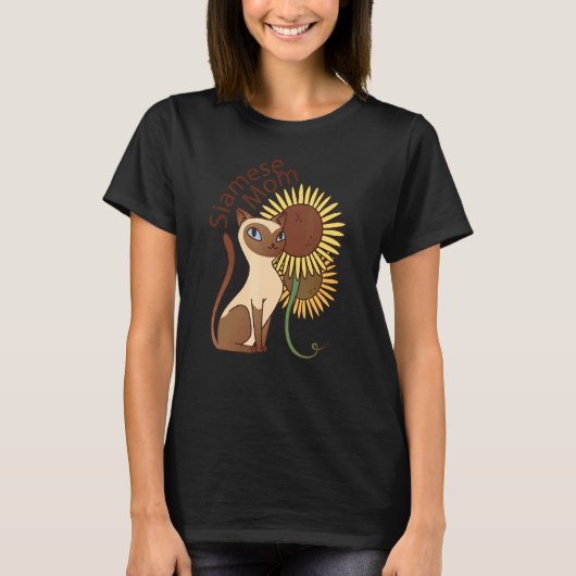 シャミーママ猫ひまわりママ Tシャツ (正面)
