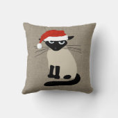 シャムおもしろいサンタ爪 – Christmas Kitty Cat クッション (裏面)