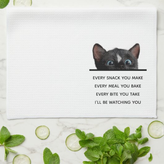 シャムおもしろいゼのキティ猫キッチンタオル キッチンタオル (折り畳み)