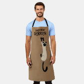 シャムおもしろいネコ エプロン (着用した状態)