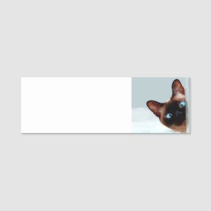 シャムおもしろい猫の個人用設定 名札
