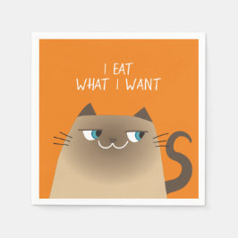 シャムおもしろい猫 スタンダードカクテルナプキン