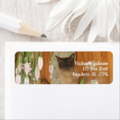 シャムかわいらし猫の住所 ラベル (インサイチュ)