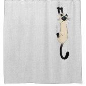 シャムつるネコ |キャットおもしろいシャワーカーテン シャワーカーテン (正面)