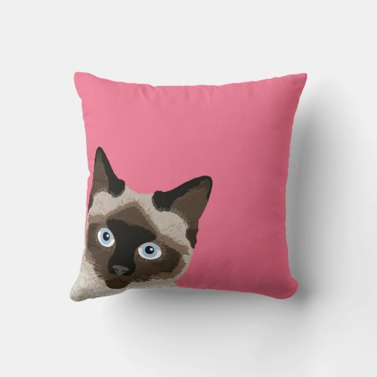 シャムののぞき猫おもしろい枕 クッション (裏面)