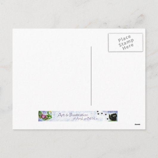 シャムのバレンタインのハート シーズンポストカード (裏面)