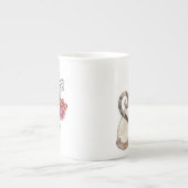 シャムの中国のコップ ボーンチャイナマグカップ (正面)