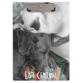 シャムの子ネコはラブラドールの頭部に愛情をこめてあります クリップボード (正面)