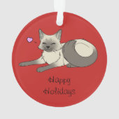 シャムの子猫のオーナメント オーナメント (裏面)