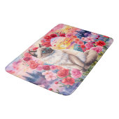 シャムの子猫のハートバラ夕日 バスマット (アングル)