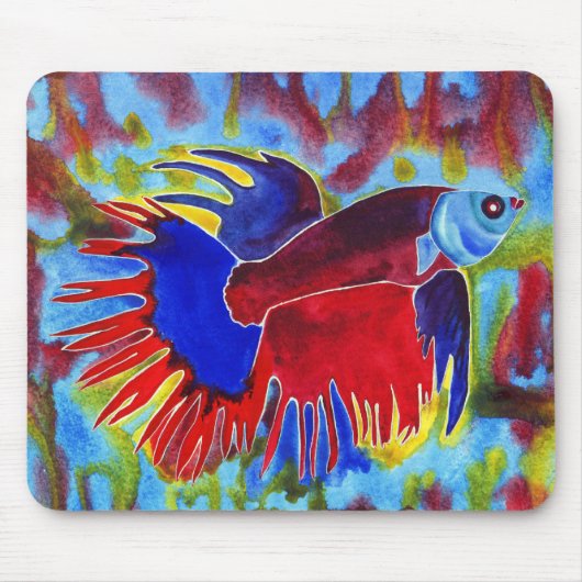シャムの戦いの魚のデザインのN2のmousepad マウスパッド (正面)