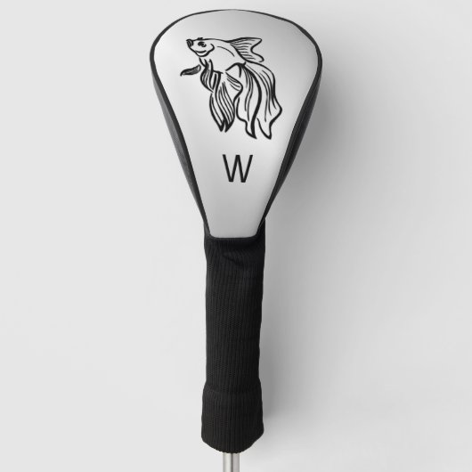 シャムの戦闘魚が先駆け ゴルフヘッドカバー (正面)
