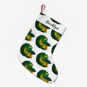 シャムの戦闘魚の漫画イラストレーション スモールクリスマスストッキング (正面 (吊り時))