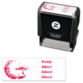 シャムの戦闘魚の漫画イラストレーション セルフインキングスタンプ (インサイチュ)