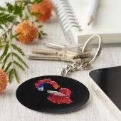 シャムの戦闘魚 キーホルダー (側面)