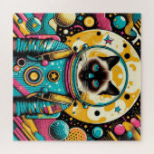 シャムの猫宇宙飛行士 ジグソーパズル (横)