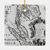 シャムの王国の地図 セラミックオーナメント (裏面)
