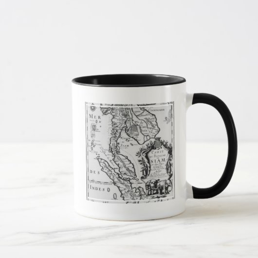 シャムの王国の地図 マグカップ (右)