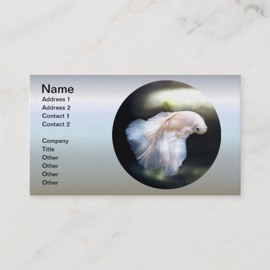 シャムの白身魚 名刺 (正面)