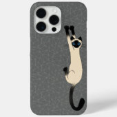 シャムぶら下がったネコ |おもしろい猫 Case-Mate iPhoneケース (裏面)