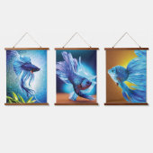 シャムぶら下がった魚の織物 吊り下げ型タペストリー (トリプル)