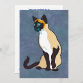 シャムエレガントネコ 招待状 (正面/裏面)