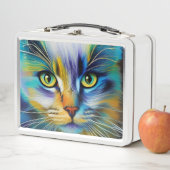 シャムカラフルゼ子猫を間近に メタルランチボックス (インサイチュ)