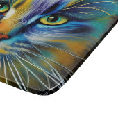 シャムカラフル猫の閉じ込め カッティングボード (角)