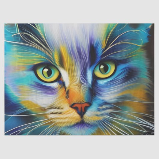 シャムカラフル猫の閉じ込め 薄葉紙 (正面)