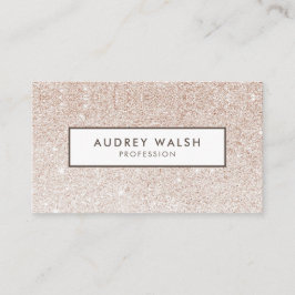 シャムガーリーパスタイリッシュンピンクグリッターとホワイト 名刺