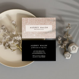 シャムガーリーパスタイリッシュンピンクグリッターラグジュアリー 名刺