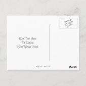 シャムキャットブルーバタフライデイジーはがき ポストカード (裏面)