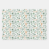 シャムクラシックロック・パターン聖パトリックの日セット ラッピングペーパーシート (正面)