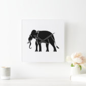 シャムゾウ スクエア壁時計 (ホーム)